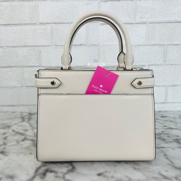 Kate Spade Staci Parchment White Small Satchel Crossbody - Picture 5 of 11